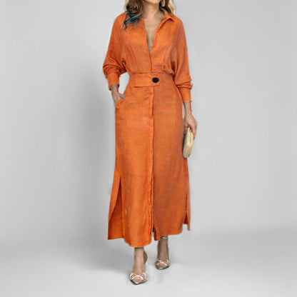 LP | Rive shirt dress with slits and buttons