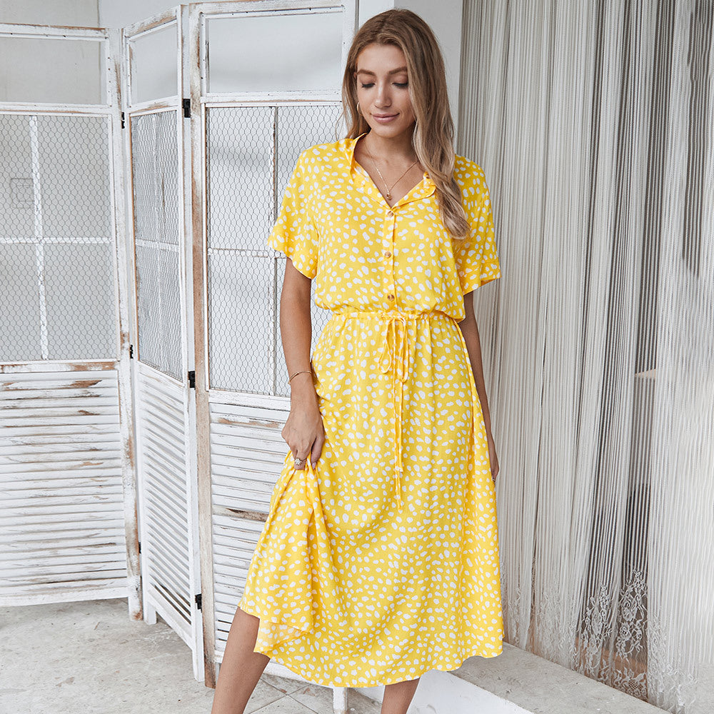 LP | Polka Dot Short Sleeve Summer Dress