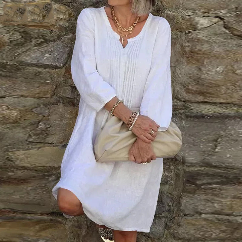 LP | Casual linen dress with buttons