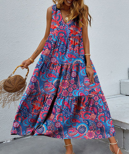 LP | Summer print sleeveless dress