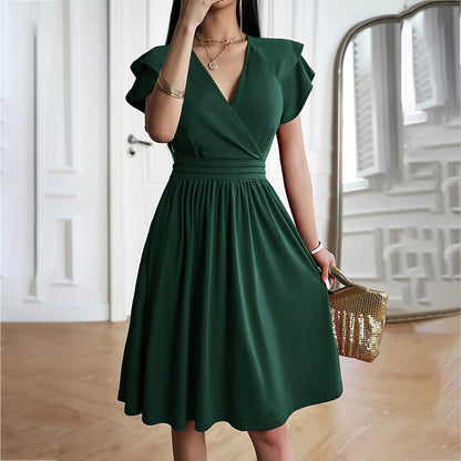 LP | Elegant midi dress with v-neckline
