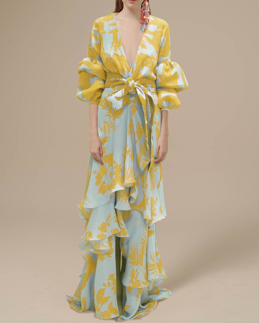 LP | Printed chiffon party dress