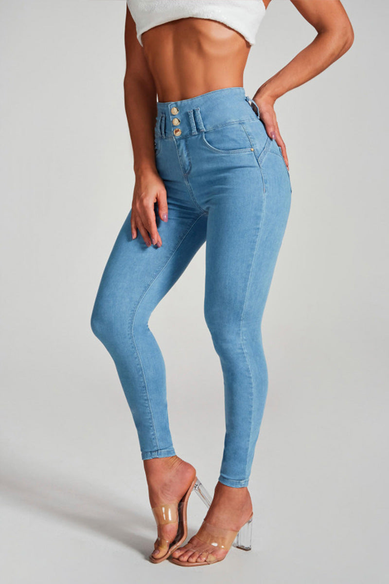 Women's high-waisted skinny jeans