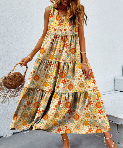 LP | Summer print sleeveless dress