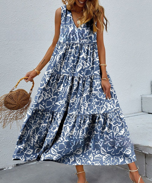 LP | Summer print sleeveless dress