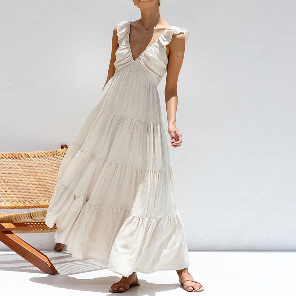 LP | Summer long dress with ruffles