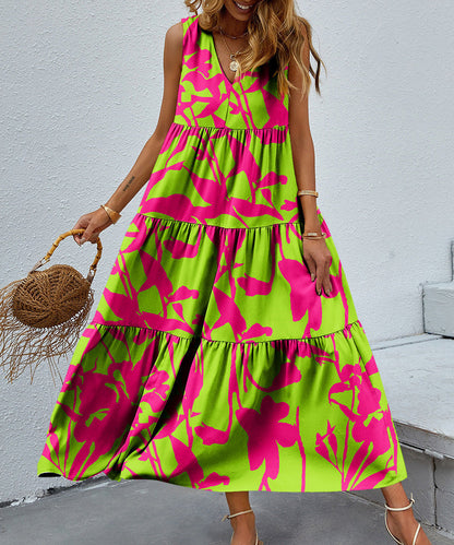 LP | Summer print sleeveless dress