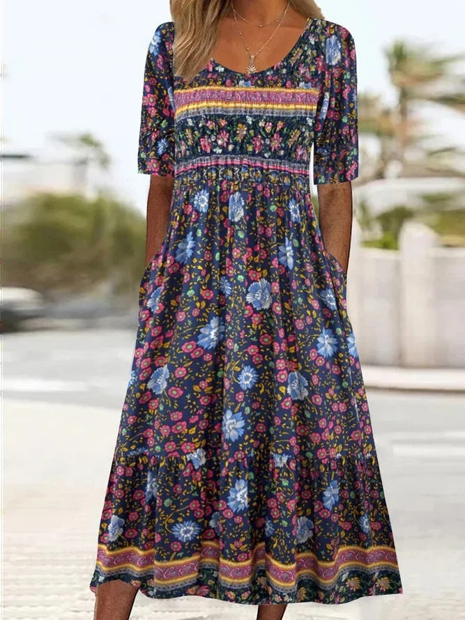 LP | Vintage dress with ethnic print