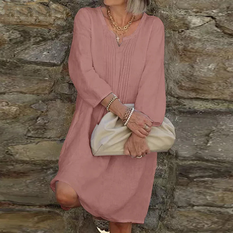 LP | Casual linen dress with buttons