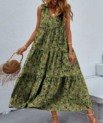 LP | Summer print sleeveless dress