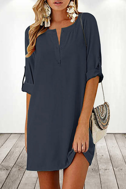 LP | Tunic dress with rolled-up sleeves