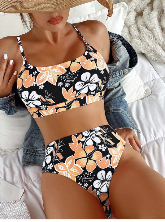 LP | Bikini with tropical flowers