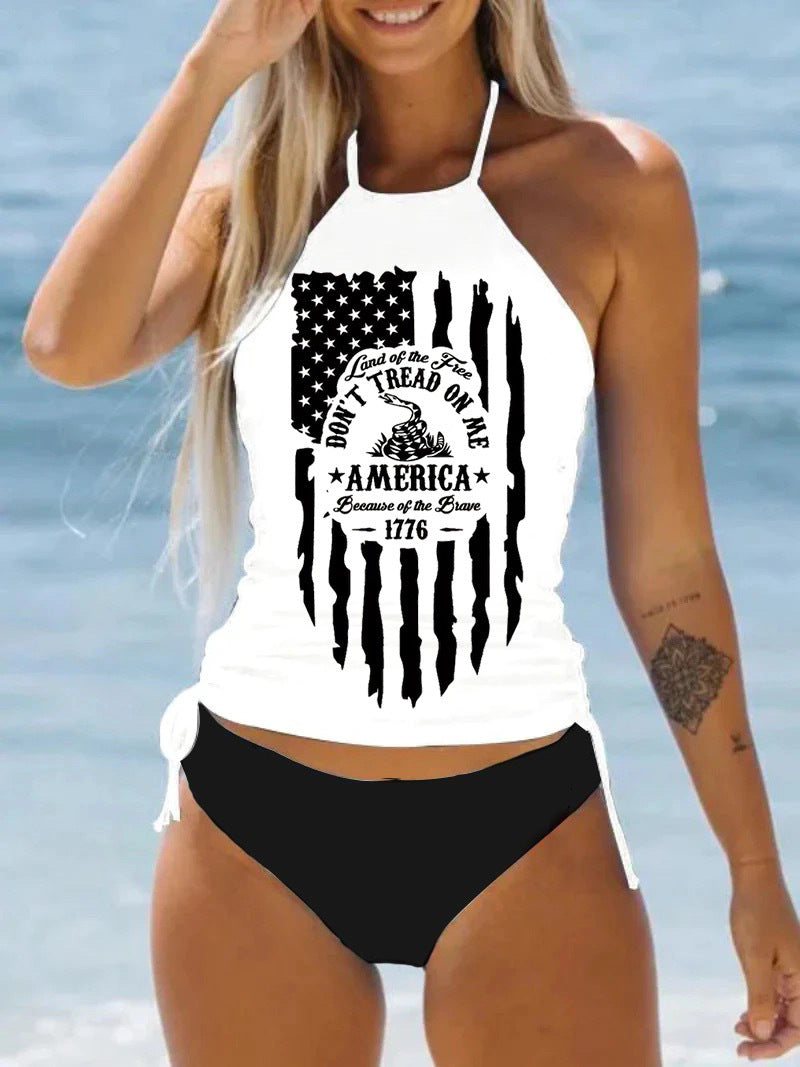 LP | Elegant printed swimsuit with split design