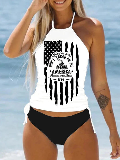 LP | Elegant printed swimsuit with split design