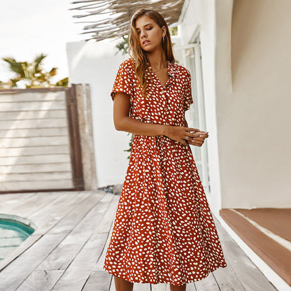 LP | Polka Dot Short Sleeve Summer Dress