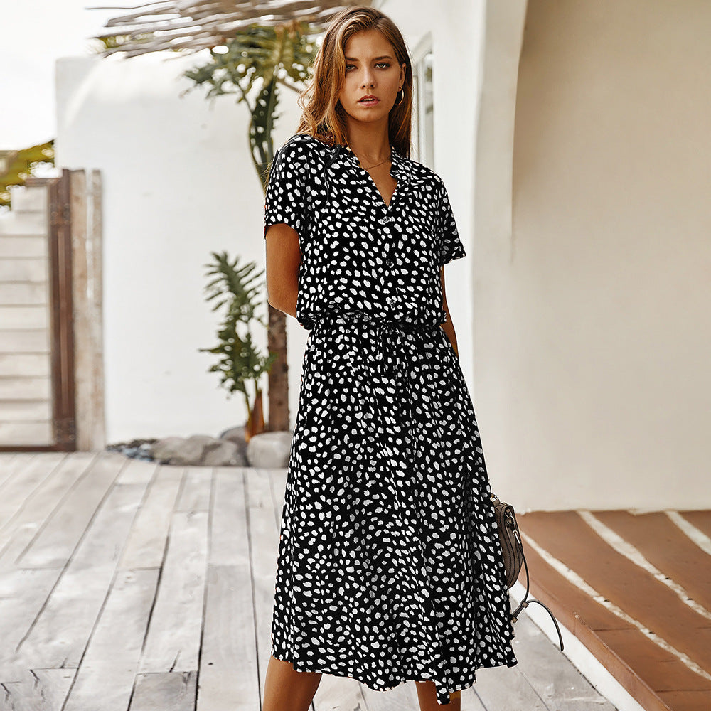 LP | Polka Dot Short Sleeve Summer Dress