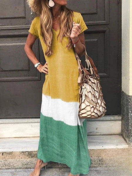 LP | Vintage Long Dress with V-neckline