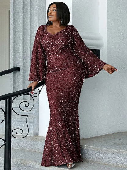 LP | Dress with flared sleeves and slim fit