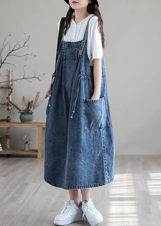 LP | Blue dress with drawstring and belt bag