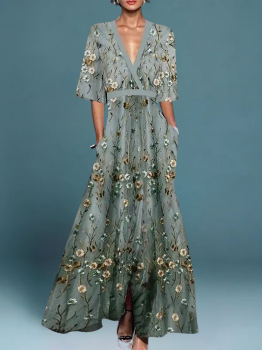 Neyo���| Elegante vestido floral con una comodidad inigualable
