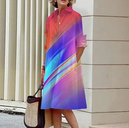 Mc | Women's dress with striped shirt
