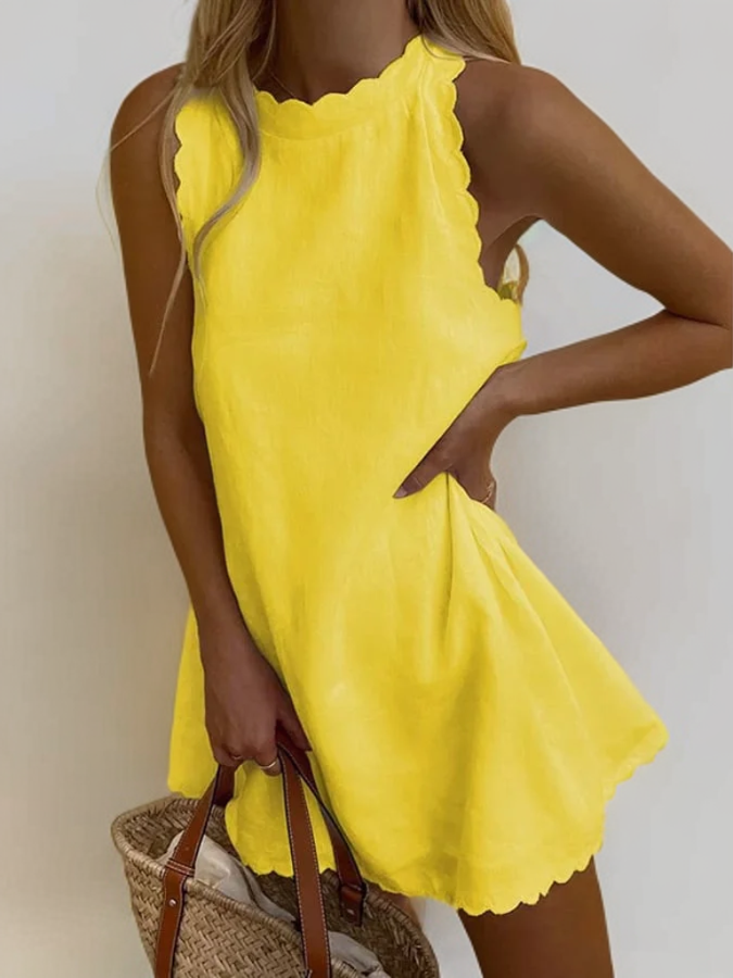 LP | Dress with embroidered ruffles