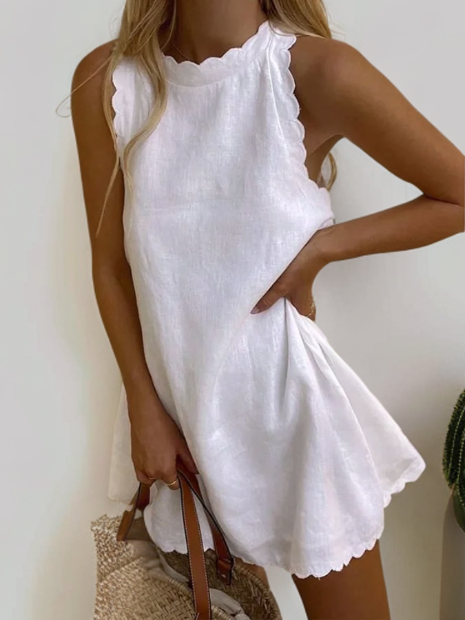 LP | Dress with embroidered ruffles