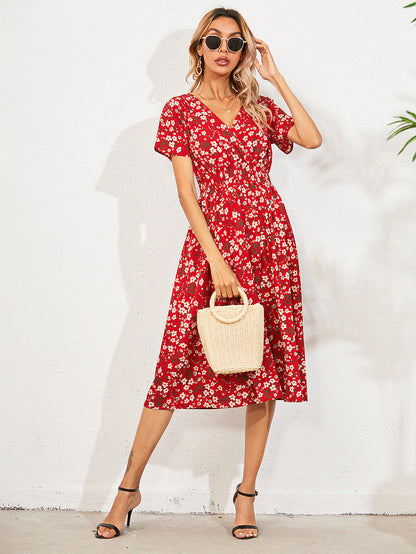 LP | Elegant summer dress with floral print