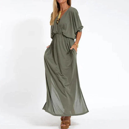 Mc | Vintage maxi dress with high side slit