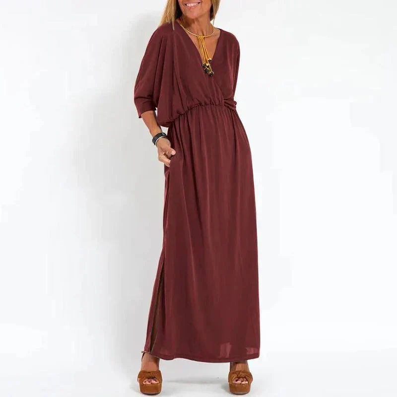 Mc | Vintage maxi dress with high side slit