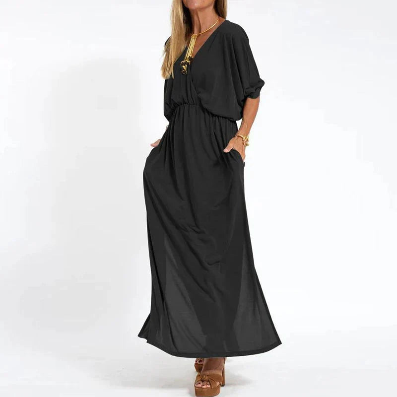 Mc | Vintage maxi dress with high side slit
