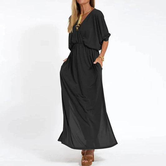 Mc | Vintage maxi dress with high side slit