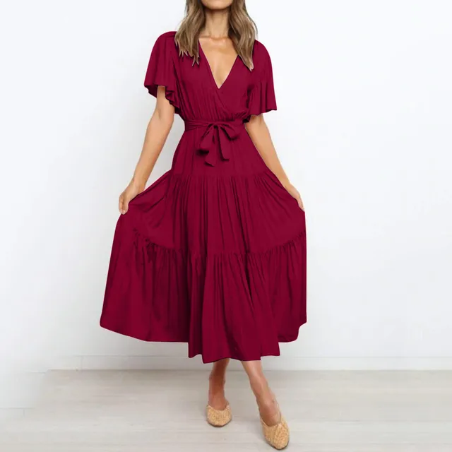 LP | Maxi dress with deep V-neckline
