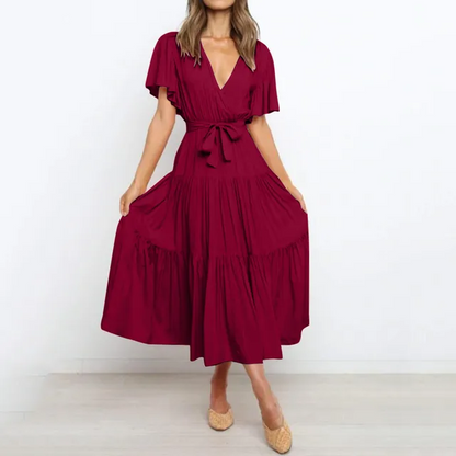 LP | Maxi dress with deep V-neckline