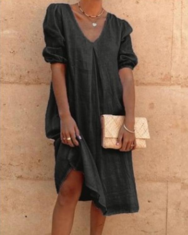 LP | Vintage boho dress with 3/4 sleeves