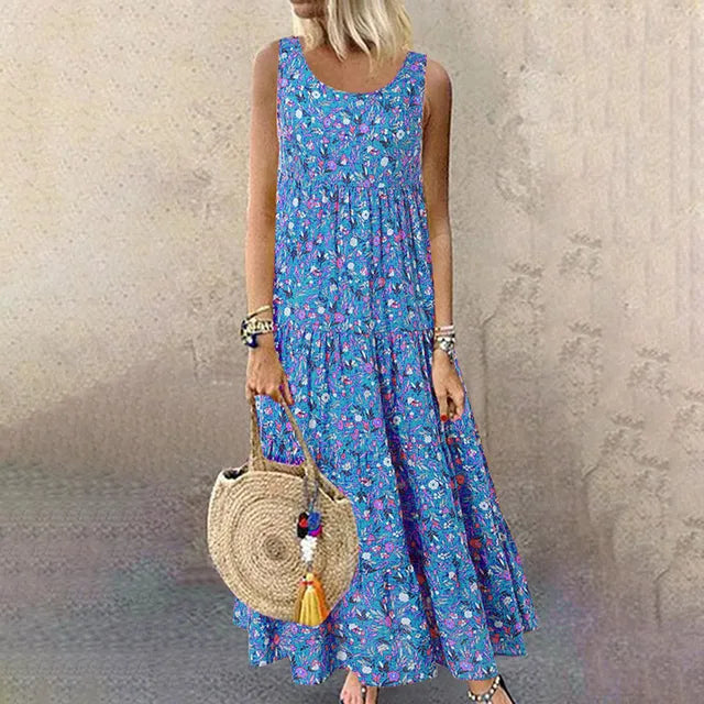 Mc | Sleeveless dress with floral print