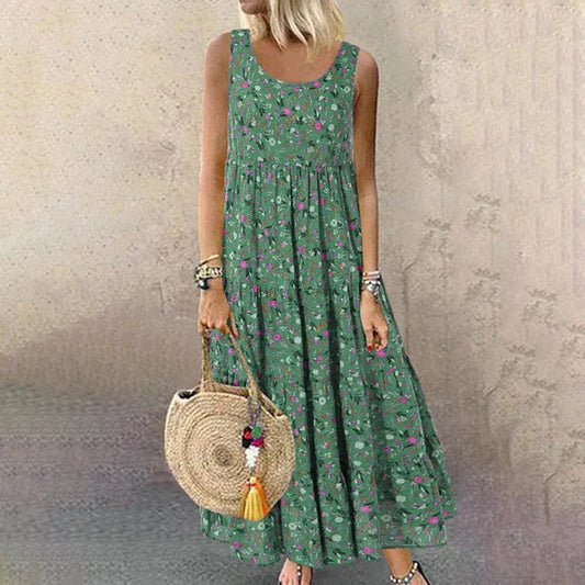 Mc | Sleeveless dress with floral print