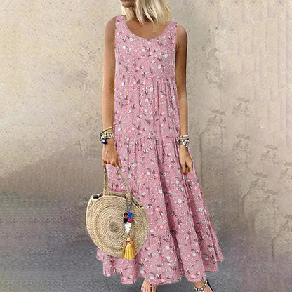 Mc | Sleeveless dress with floral print