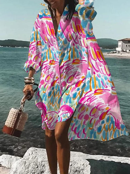 LP | Colorful and wide dress with summer motifs