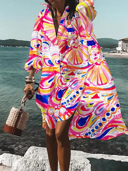 LP | Colorful and wide dress with summer motifs