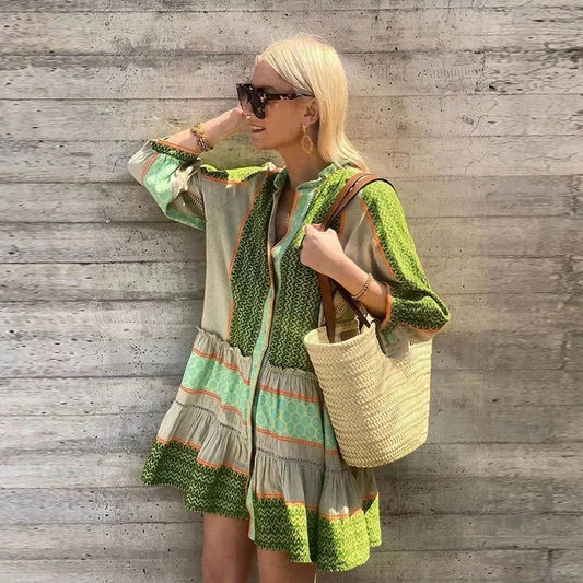 Mc | Mini dress with ethnic print