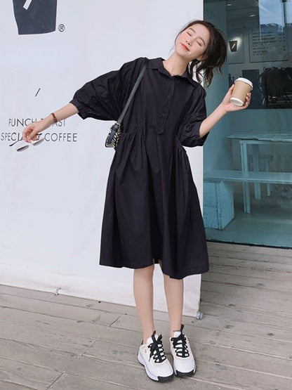 LP | Lightweight summer dress: casual dress with short sleeves and pockets