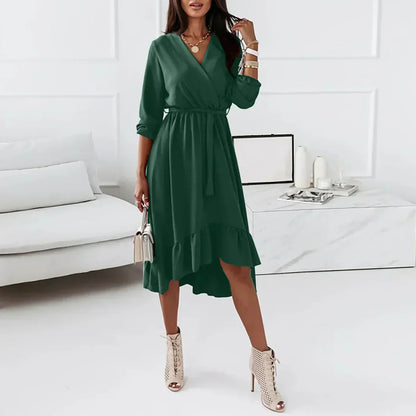 Mc | Beautiful wrap-around dress with long sleeves