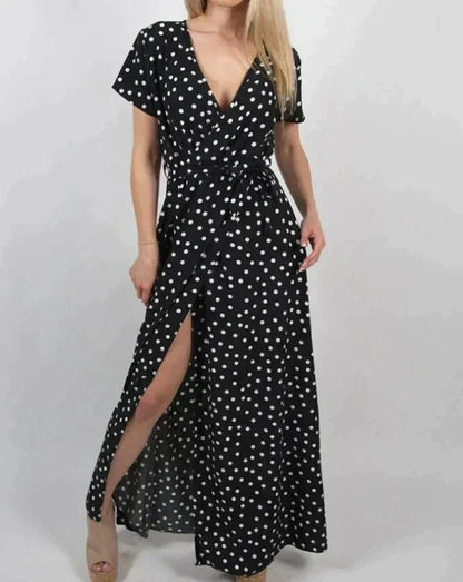 Mc | Long dress with side slit