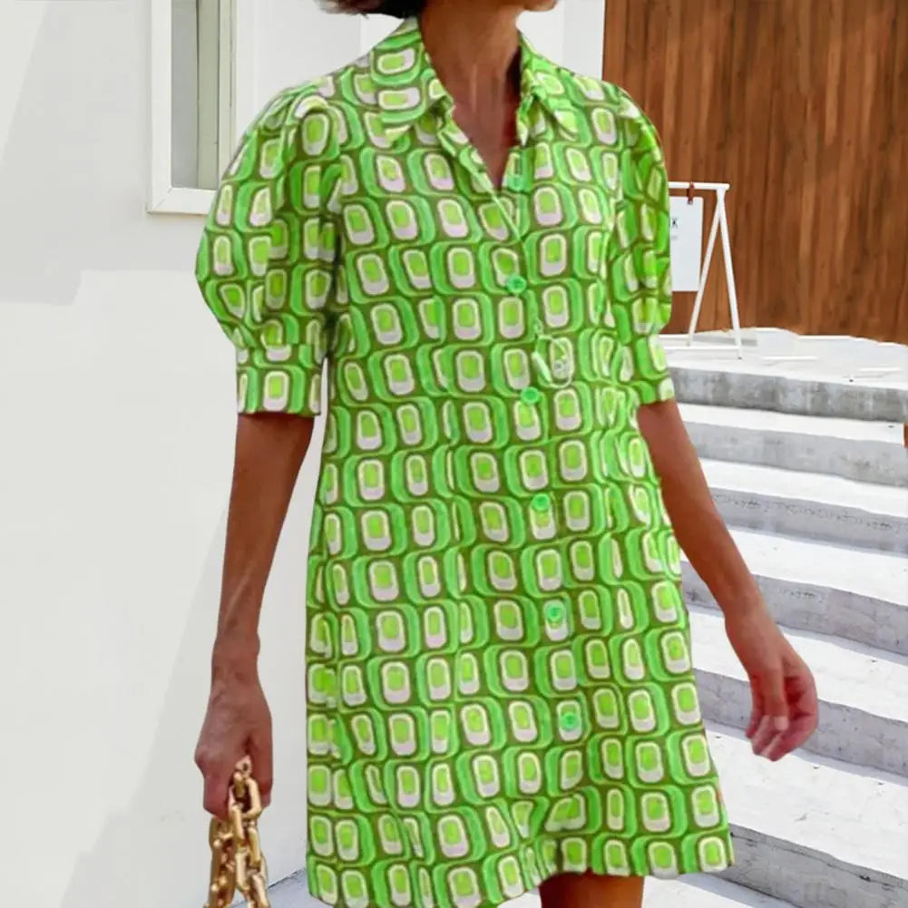 Mc | Mini dress with puff sleeves