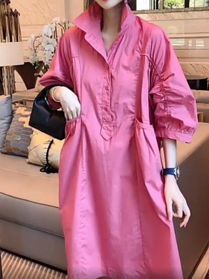 LP | Lightweight summer dress: casual dress with short sleeves and pockets