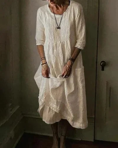 LP | Women's oversized cotton and linen dress