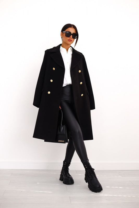 Clara | Chic and Comfortable Women's Double-Breasted Wool Coat