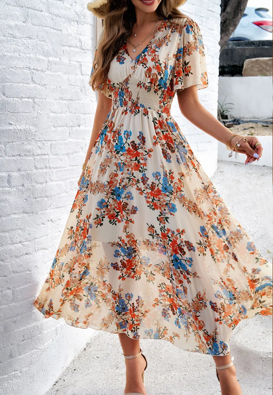Mc | fashion dress with floral print