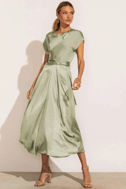Mc | Elegant silk satin party dress